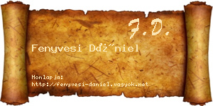 Fenyvesi Dániel névjegykártya